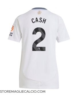 Aston Villa Matty Cash #2 Maglia Gara Trasferta Repliche 2024-25 Donna Maniche Corte